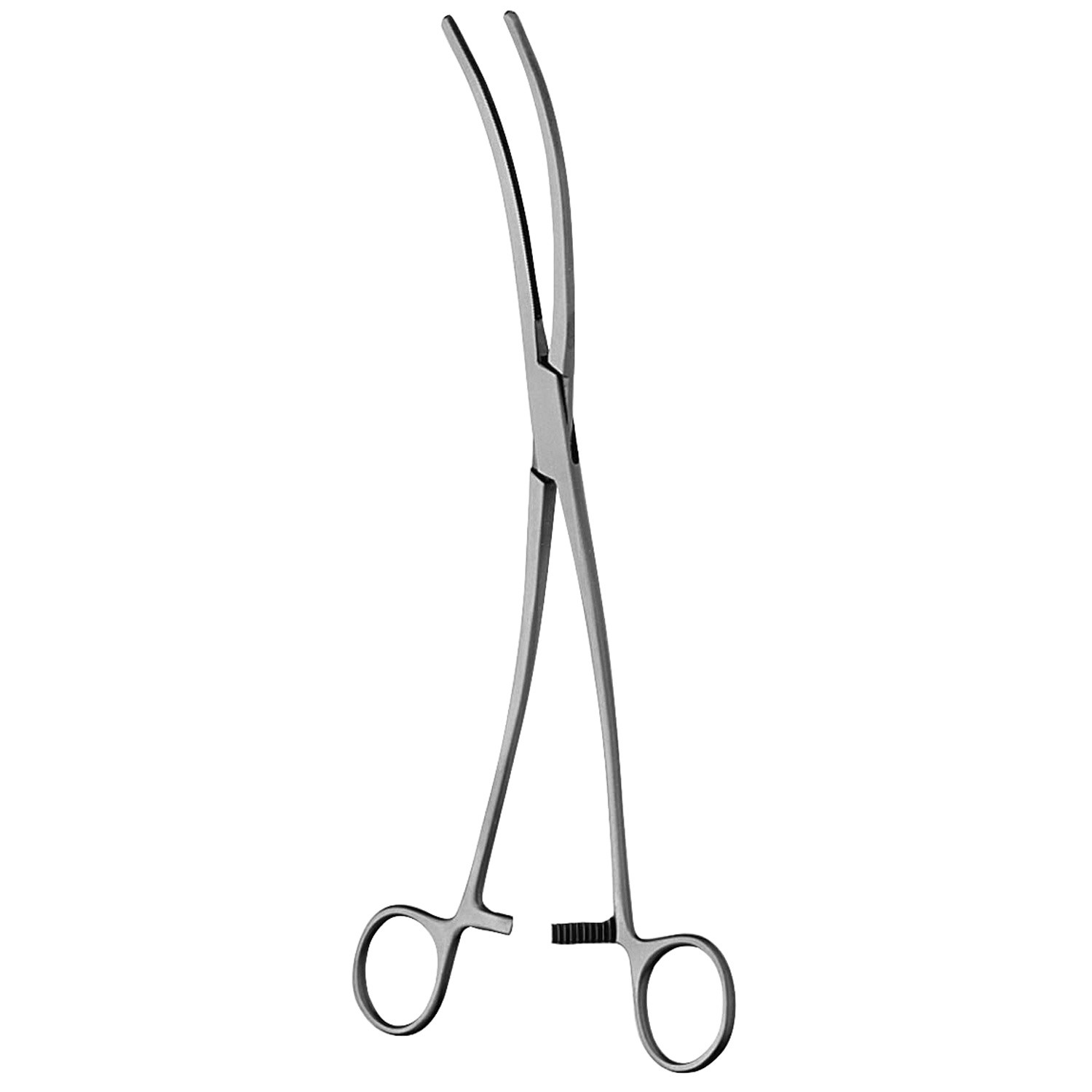 Cooley Aortic Aneurysm Clamp, Slightly Curved Jaws, Jaws 7.6 Cm, 10 3/4" (27.3 Cm)